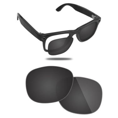 Imagem de Fiskr Lentes de substituição compatíveis com óculos inteligentes RayBan Meta Wayfarer RW4008 de 53 mm, resistentes a impactos e ajuste perfeito, Preto clássico, One Size