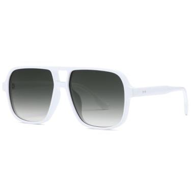 Imagem de Óculos de Sol Femininos Oversized com Lentes Degradê e Proteção UV400, Ponte Dupla, Ideais para Esportes ao Ar Livre, Corrida e Ciclismo, C,4