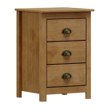 Imagem de Mesa Cabeceira Em Madeira 3 Gavetas Linha Topázio