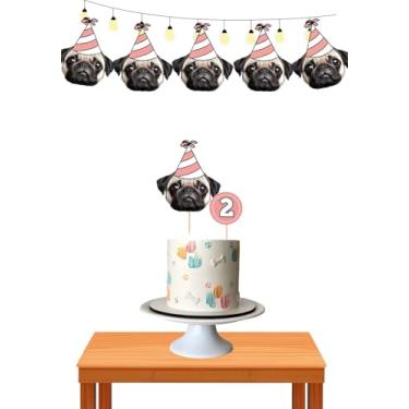 Imagem de Kit Festa Pet Personalizada – Decoração Fofa para Cães e Gatos (Rosa)