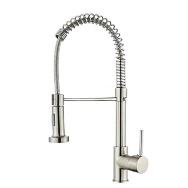 Imagem de Torneira Duplo JatoCozinha Gourmet Com Filtro Sem Refil - Spray de Pia 360° Extensor Dourado (Água Fria e Quente)(Prata-Pia)