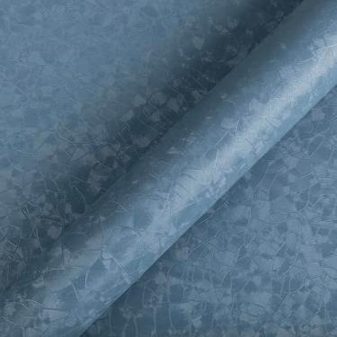 Imagem de Abyssaly Papel de parede Blue Peel and Stick - Papel de parede texturizado moderno em relevo - Papel de contato impermeável autoadesivo removível para banheiro, quarto, armário, bancada, decoração de