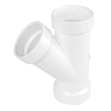 Imagem de SUPPLYGIANT Pacote com 50 cubos de PVC DWV Wye de 3,5 cm – Dreno de PVC branco, encaixe de resíduos e ventilação