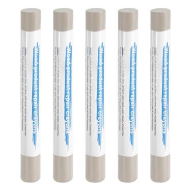 Imagem de HARFINGTON 5 peças de bastões de enchimento de madeira, cera de madeira, retoque de móveis, gizes de cera para reparo de móveis para madeira, lilás profundo