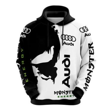 Imagem de Moletom Masculino Uniforme Monster Skull Moto Gp - Fabrica, Branco, XG