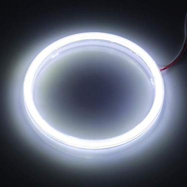 Imagem de Matybobe Anéis de halo de farol automotivo LED DRL Angel Eye COB Chips para carro e motocicleta (90 mm)