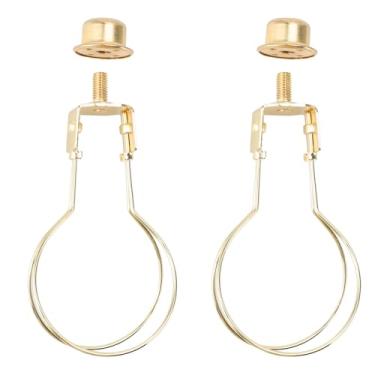 Imagem de Generic Suporte para Abajur de Lâmpada Com Clipe, 2 Luminárias Sólidas de Metal do Adaptador de Clipe de Lâmpada Com Parte Superior para de Chão (Ouro)