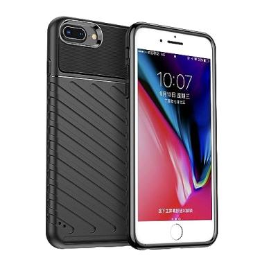 Imagem de IDEWEI Capa para iPhone 7 Plus.Fibra de carbono refinada, anti-queda, anti-impressões digitais, proteção integral. A capa do telemóvel é compatível com iPhone 7 Plus