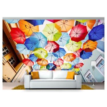 Imagem de Papel De Parede Cidade Guarda Chuvas 3D Ncd170 - Você Decora