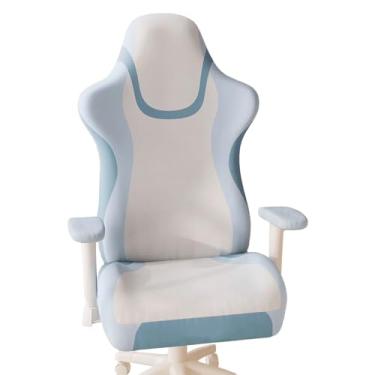 Imagem de Kitegrese Capas de cadeira de jogos, capa de assento de jogo universal espessa com capa de braços, para quartos de meninas e salas de estudo – exclui cadeiras de jogos (estilo 1)