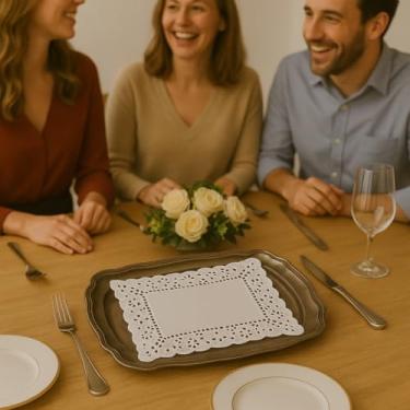 Imagem de Toalha de Bandeja, Bordado Artesanal, Tecido Durável, Lavável à Máquina, para Decoração de Mesa, Jantares Formais e Casuais