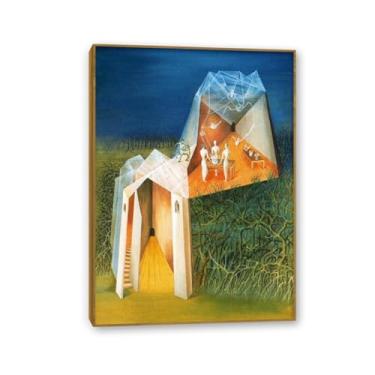 Imagem de Zeichn8u Remedios Varo Decoração de parede Torre Centauro Paisagem Impressão em Tela Pintura Surrealismo Arte de Parede Decoração de Casa Remédios Varo Poster Presente para Quarto Sala de Estar 100 x