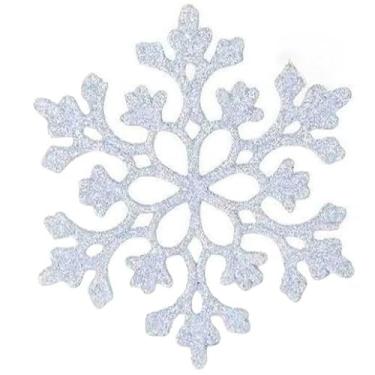 Imagem de Kit 10 Flocos De Neve Decorativos Enfeites Para Arvore De Natal DecoraçãO De Natal Aumentando O Clima Festivo Sala De Estar Quarto Jardim Rua