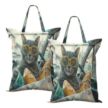 Imagem de SEHANY 2 peças de sacos grandes de lavanderia com alça, à prova d'água, bolsa de roupa para viagem e natação