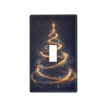 Imagem de Blueangle Capa para placa de parede para interruptor de luz - Capa decorativa para interruptor de luz de árvore de Natal mágica, placa de parede, tamanho 1 - gangue 12 x 7 cm #108