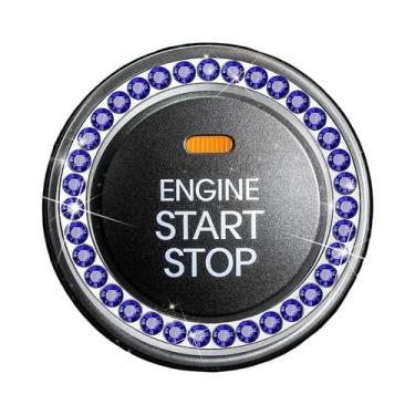 Imagem de Adesivos Para Botão De Partida De Carro Com Strass De Diamante, Anéis 
