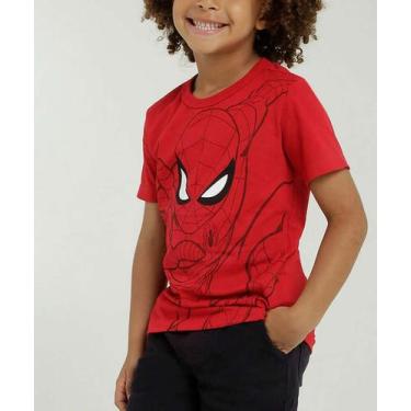 Imagem de Camiseta Infantil Homem Aranha Marvel Tam 4 a 10-06070, Vermelho, 10