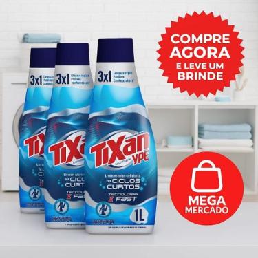 Imagem de 3 Amaciante de Roupas Concentrado Tixan Ype 1 Litro cada Alto Rendimen