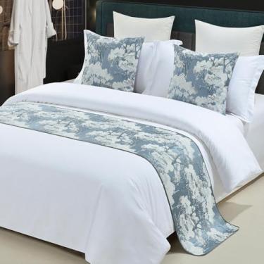 Imagem de Camas e cachecol de jacquard, capa protetora de cama king de luxo, antiderrapante, sem rugas, decoração multiuso, perfeita para estilo de quarto de hóspedes - tipo 06||50 * 180 cm para cama de 1,2 m