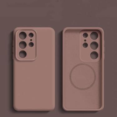 Imagem de Capa magnética de silicone líquido com carregamento sem fio para Samsung Galaxy S22 S23 S24 S25 Ultra Plus (para Galaxy S25 Ultra/kaqi)