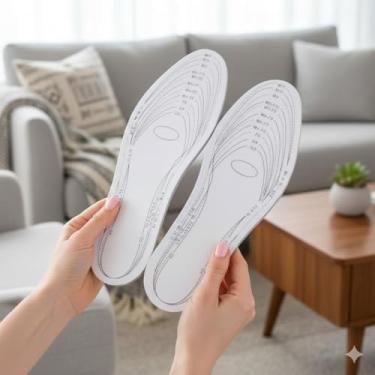 Imagem de Palmilha Ortopédica Espuma de Memória Conforto Tamanho Único Par