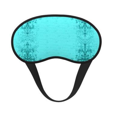 Imagem de Máscara de dormir blecaute com estampa azul petróleo, máscara de luz macia, para dormir, meditação, viagem, ioga