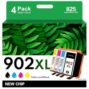 Imagem de MR.INK Cartucho de tinta de substituição compatível para impressoras HP 902 XL 902XL (pacote com 4) para uso com Officejet Pro 6978 6968 6974 6975 6960 Officejet 6951 6954 6956 6958 Impressoras