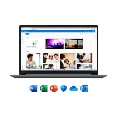Imagem de Notebook Lenovo IdeaPad 1i Intel Celeron + Microsoft 365 Personal 4GB 128GB SSD W11 15.6" 82VX0001BR Prata