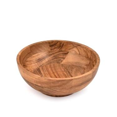 Imagem de Kaizen Casa Tigela decorativa redonda rústica para decoração de casa, mesa de jantar, festas, casamentos, arranjos florais e muito mais (23 x 23 x 10 cm)