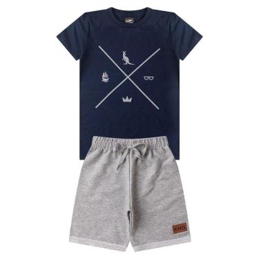 Imagem de Conjunto Infantil Menino Algodão Premium Verão Símbolos Kangulu-Masculino