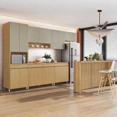 Imagem de Cozinha Completa 7 Peças com Ilha Simone Mendes - Nesher Móveis