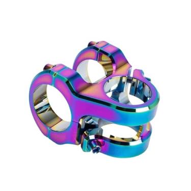 Imagem de Mesa de alumínio forjado para MTB, 35 mm, 0 graus, com trava lateral resistente, para garfo de 28,6 mm e guidão de 31,8 mm.(Rainbow)