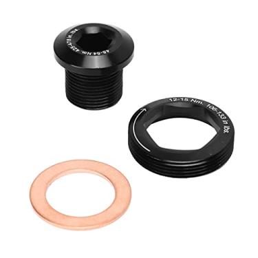 Imagem de KIMISS Parafuso de Pedivela de Bicicleta - Liga de Alumínio M15 M26 Parafuso de Fixação de Braço de Manivela Hexagonal para Bicicletas de Montanha e de Estrada, Componente de Transmissão