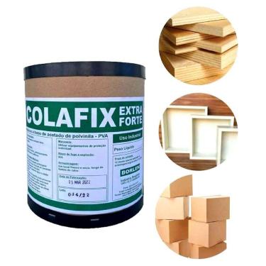 Imagem de Cola Pva Branca Extra Colafix 1200 Para Papelão Madeira 10kg