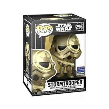 Imagem de POP Funko WonCon 2021 Exclusive Star Wars #296 - Stormtrooper dourado com estojo de acrílico