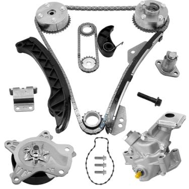 Imagem de 13070-0T010 Kit de corrente de distribuição VVT bomba de água bomba de óleo para Toyota Corolla 1.8L 2009-2015, Matrix 1.8 2009-2013, Scion Xd 1.8L 2012-2014, para Pontiac Vibe 1.8 2009 2010