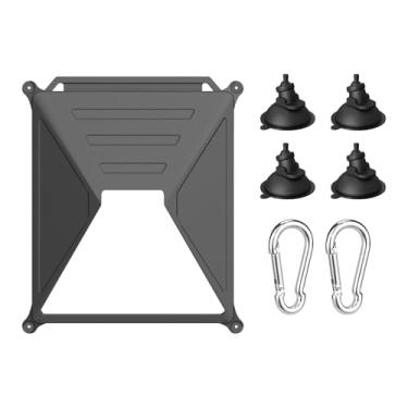 Imagem de INOVAGEN Starlink Mini suporte para carro, capa protetora de silicone 2 em 1 Starlink e kit de montagem com ventosa para janela de teto solar de carro, estojo de sinal estável para trailers de carros