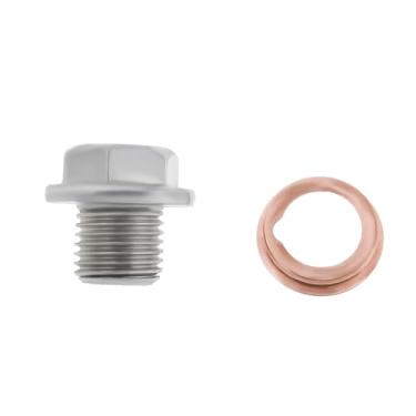 Imagem de Briny River Bujão de drenagem de cárter de óleo de motor de carro M12 x 1,25 11128-01M0B compatível com Nissan Rogue Altima Sentra Kicks