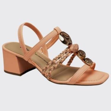 Imagem de Sandália Feminina Tira Bottons Salto Bloco Dakota Y8211-Feminino