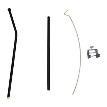 Imagem de KiBcsLic Suporte de mesa dobrável para lanterna de tenda, ideal para camping, viagens, piqueniques e jardins, Seção Preta 2