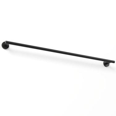 Imagem de AuraGala Toalheiros modernos de 76 cm para banheiro pequeno, barra de toalha de parede SUS304 resistente, preto fosco