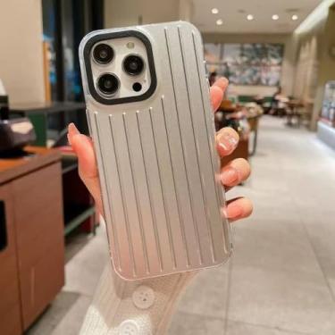 Imagem de Capa de celular elegante com listras 3D para iPhone 16, 14, 13, 12, 11, 15 Pro Max, 16Pro, 14, 15Plus e 16Plus, capa traseira rígida com listras 3D, preta, para iPhone 13 ProMax