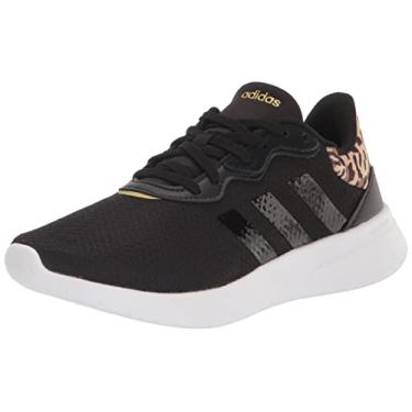Imagem de adidas QT Racer 3.0 Tênis feminino, Núcleo preto/dourado metálico, 7.5
