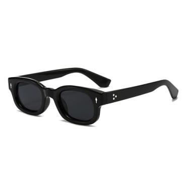 Imagem de Óculos de Sol UV400 - Pequenos Rebites em Cores Doces com Estampa de Leopardo Punk para Homens e Mulheres, Esportes ao Ar Livre, Corrida e Ciclismo, Preto