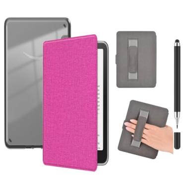 Imagem de Akacy Capa leve de TPU transparente e textura de tecido macio para Kindle Paperwhite 6,8 (Geração 2021, números de modelo M2L3EK), fina e leve, com despertar/hibernar automático (6)