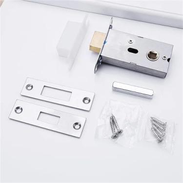 Imagem de Fechaduras invisíveis de anel de puxar fechadura oculta fechadura de porta deslizante maçanetas de porta de madeira alça montada em superfície 1 peça (corpo de bloqueio)