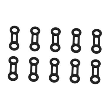 Imagem de KiBcsLic 10x Cordas de amarração, fixação, rolha, escalada, cordas de mosquetão, anéis de travamento, ferramenta, figura 8, descensor, retentor, anel limitador, Preto