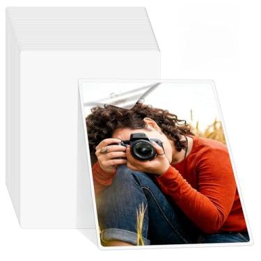 Imagem de Gueevin 50 folhas de laminação térmica anti-UV 22 x 29 cm, folha de laminação térmica transparente de 5 mil, proteção UV para laminador, fotos, arquivos