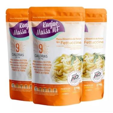 Imagem de Kit 03 Konjac Massas Tipo Fettuccine,Lasanha e Penne de 270g
