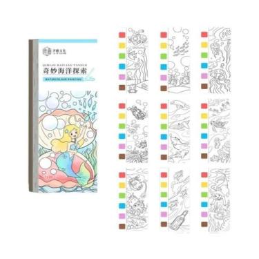 Imagem de Livro De Colorir Com Aquarela Para Crianças 12 Páginas Com Canetas De 